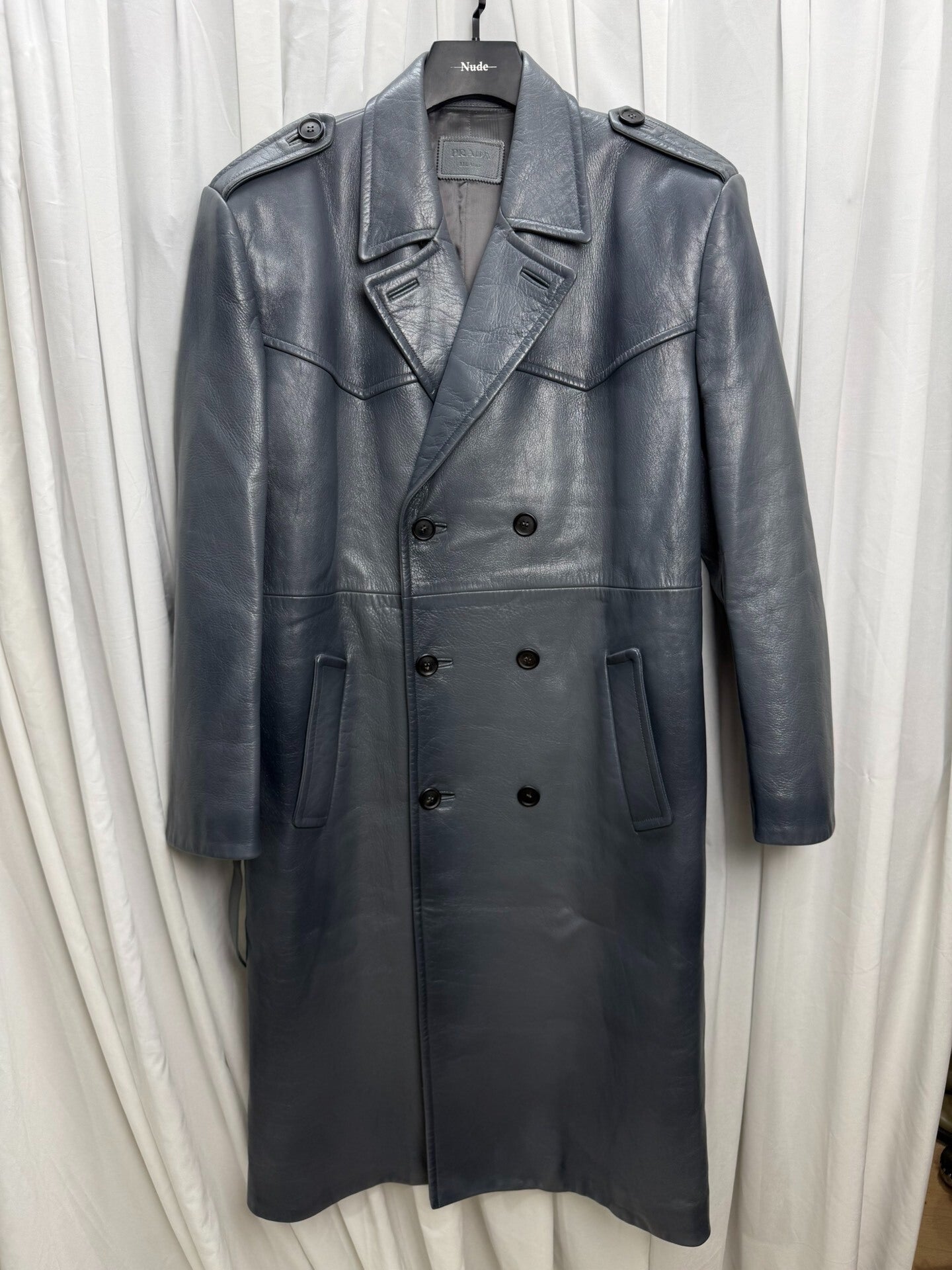 Prada Raf Simons Distressed Leather Jacket