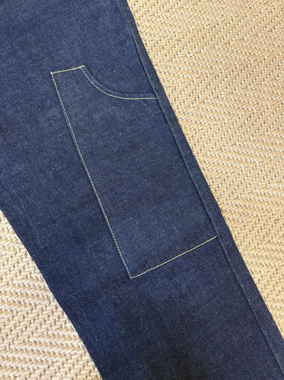 VISVIM Raw Denim Suspender Cropped Jeans