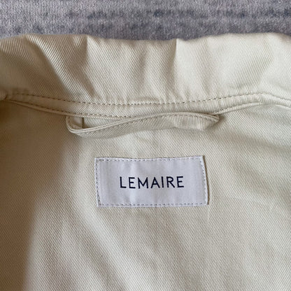 multi-pocket boxy jacket shirt in cream