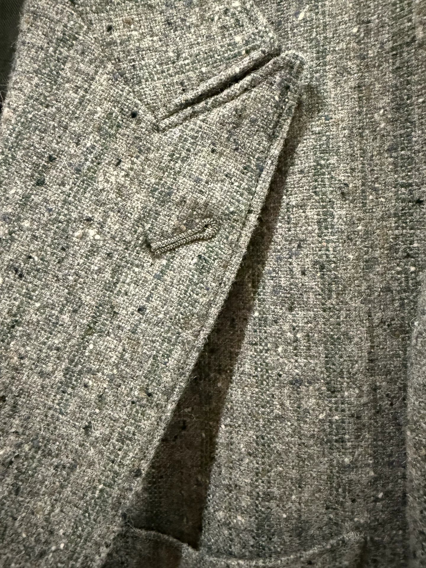 30s Cut Peak Lapel Donegal Tweed Jacket