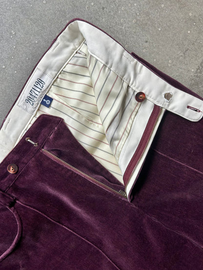 burgundy notch lapel suit set