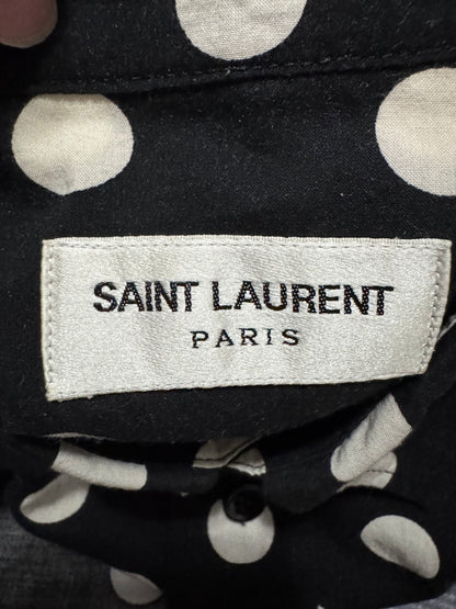 Saint Laurent Polka Dot Shirt with Fringes