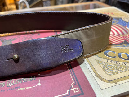 vintage rrl leather belt by ralph lauren