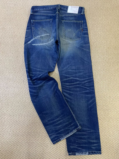 neighborhood patchwork distressed denim pants