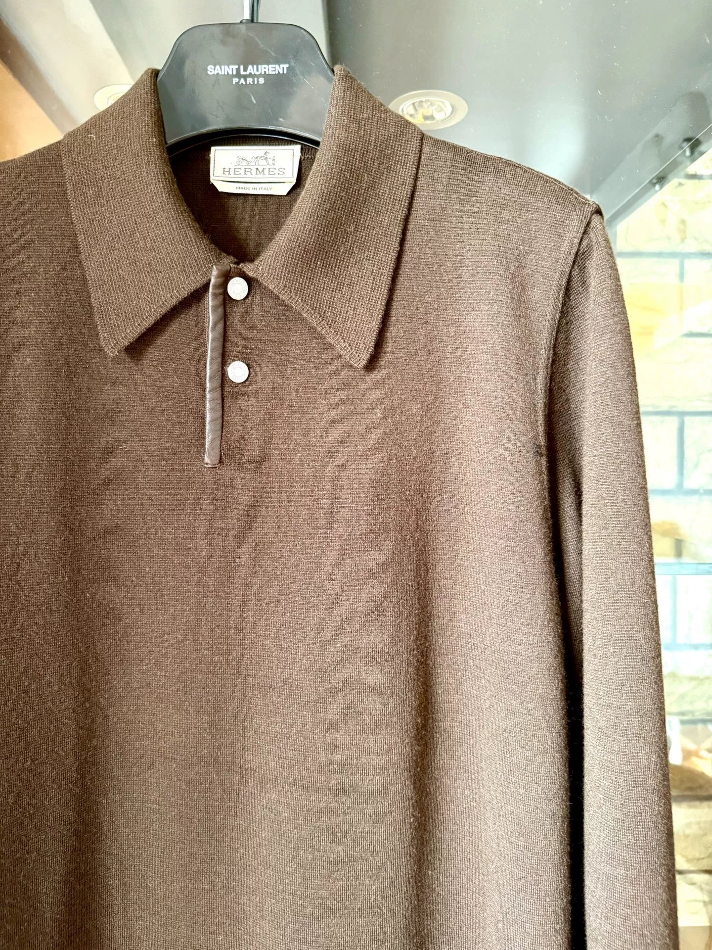 Hermès Brown Cashmere Knit Sweater