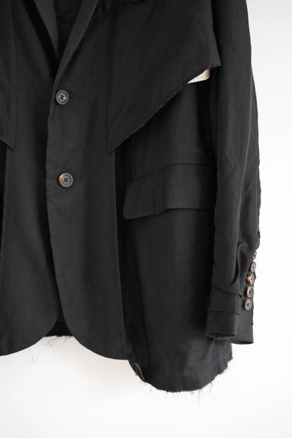 black ziggy chen oversized suit jacket