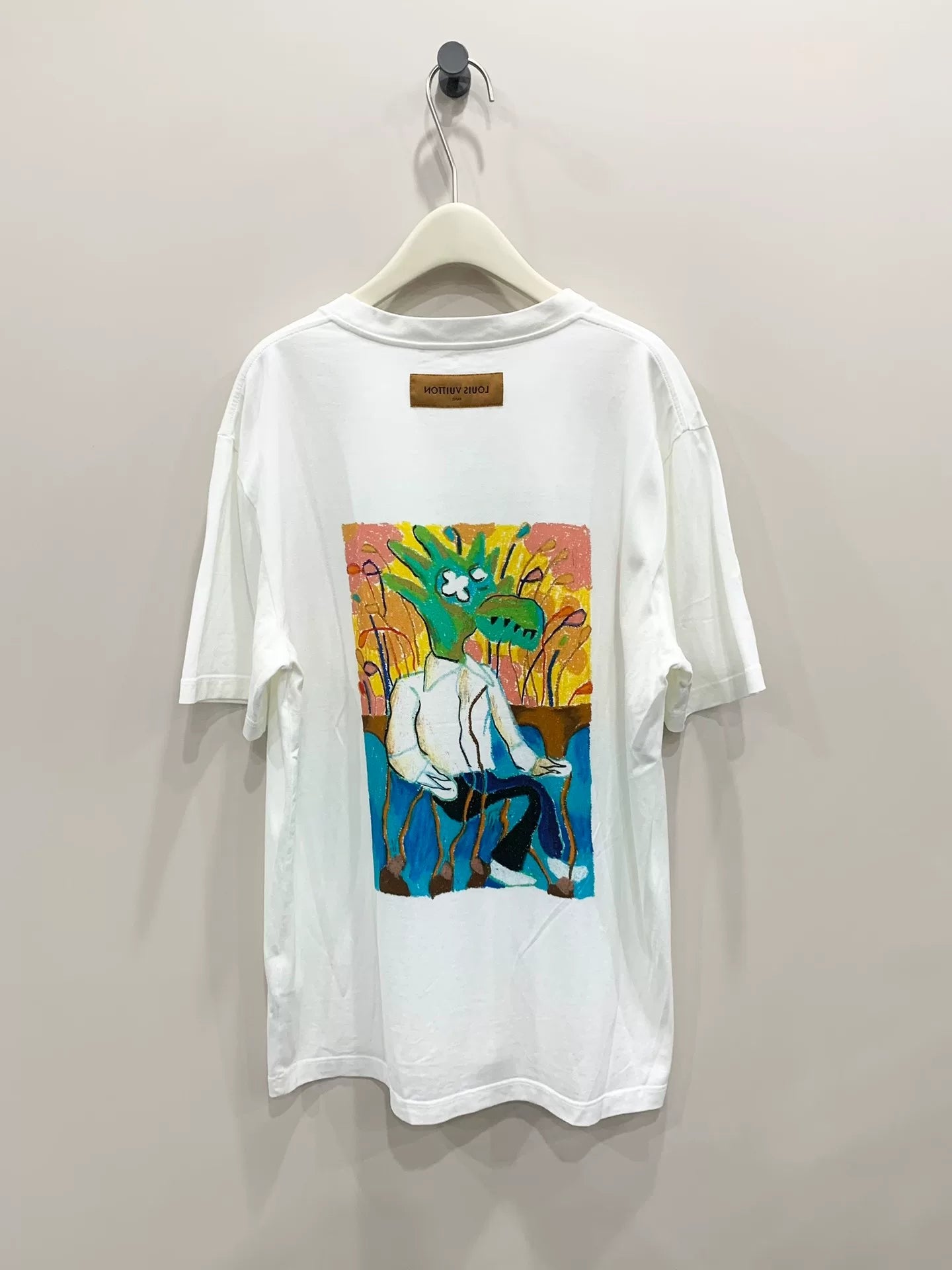 louis vuitton graffiti dinosaur short sleeve XXL