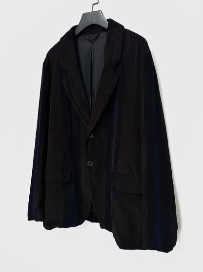 casey casey color-block corduroy blazer coat