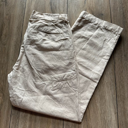 OLD JOE Cotton Linen Beige Pants