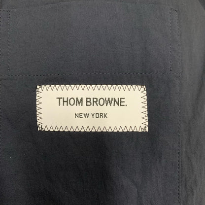 Thom Browne navy three-stripe nylon shirt jacket