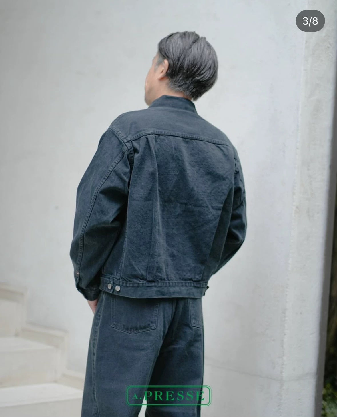 APRESSE Black Denim Jacket