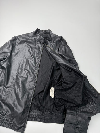 raf simons black motorcycle jacket size 50