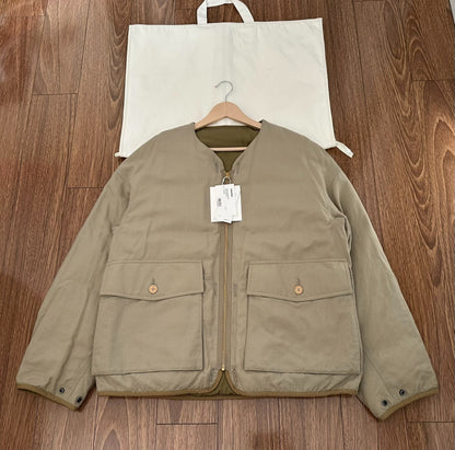 visvim iris down jacket beige reversible