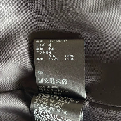 black leather double rider jacket