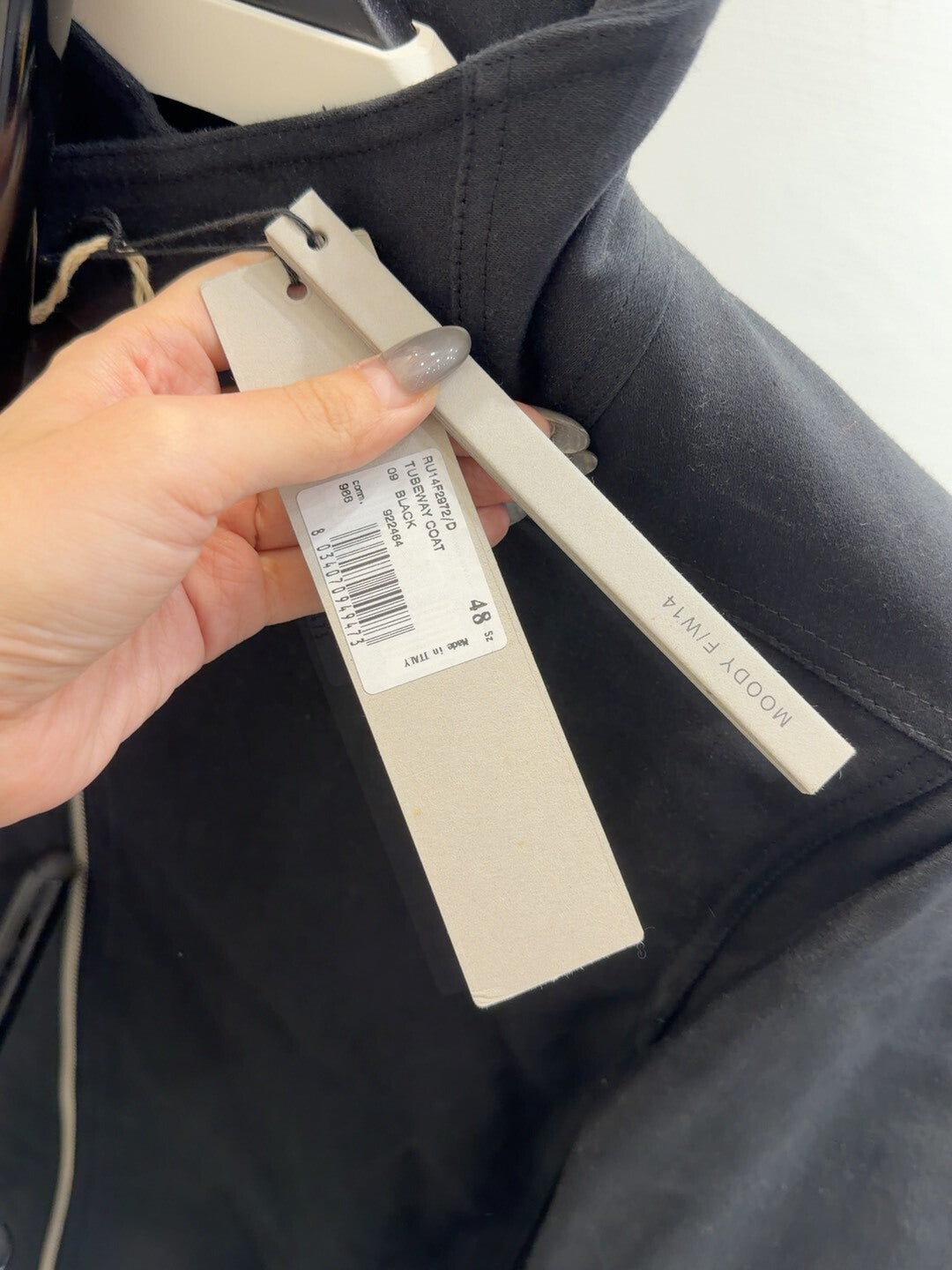 Rick Owens Tubeway Coat in Black