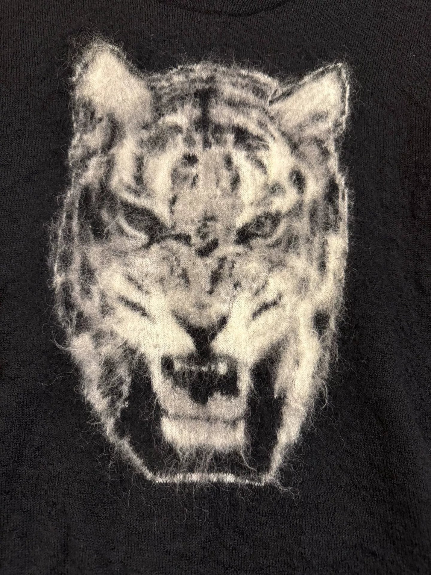 Saint Laurent Tiger Head Black Sweater