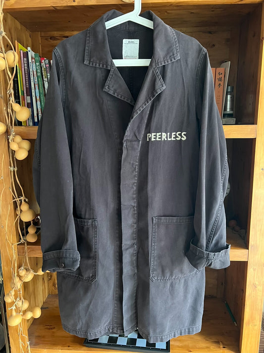 visvim peerless shop coat in dark color