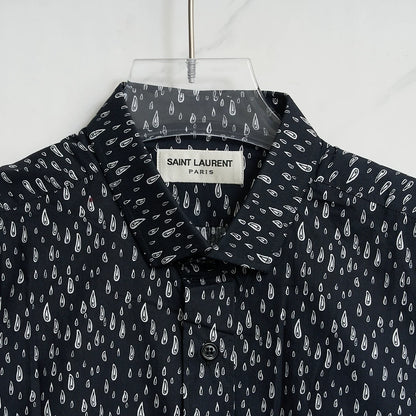 Saint Laurent Men's Teardrop Pattern Shirt
