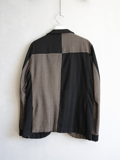 camouflage patterned wool blazer