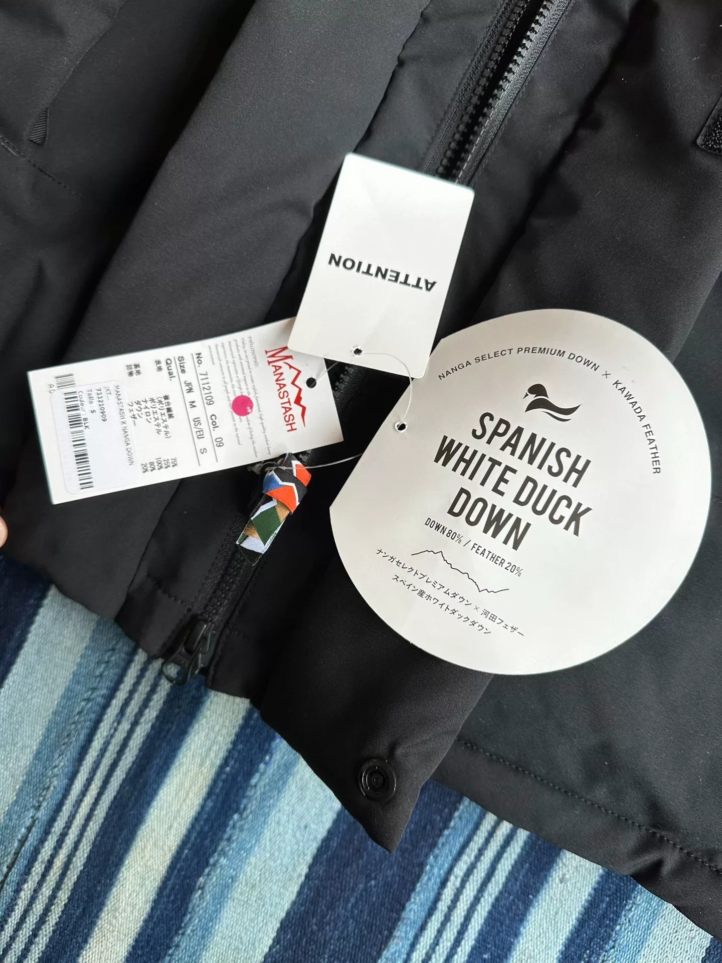 nanga x manastash down jacket with removable vest