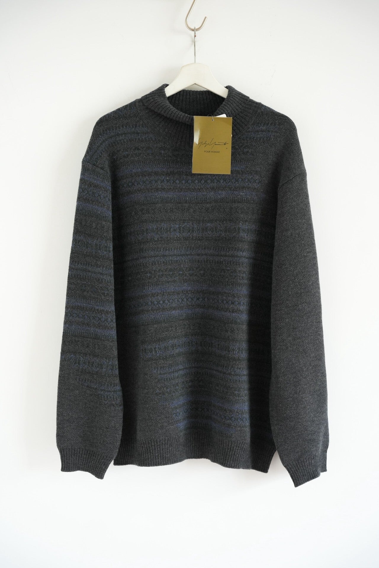 yohji yamamoto striped turtleneck sweater