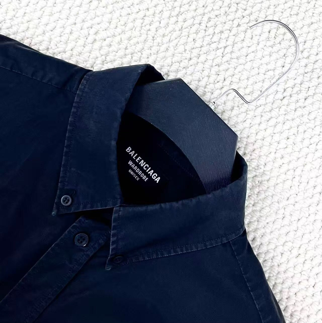 balenciaga black and yellow embroidered shirt jacket