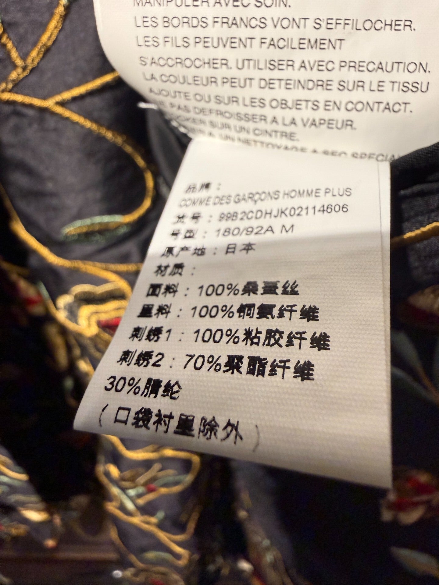 COMME des GARCONS HOMME PLUS Embroidered Suit