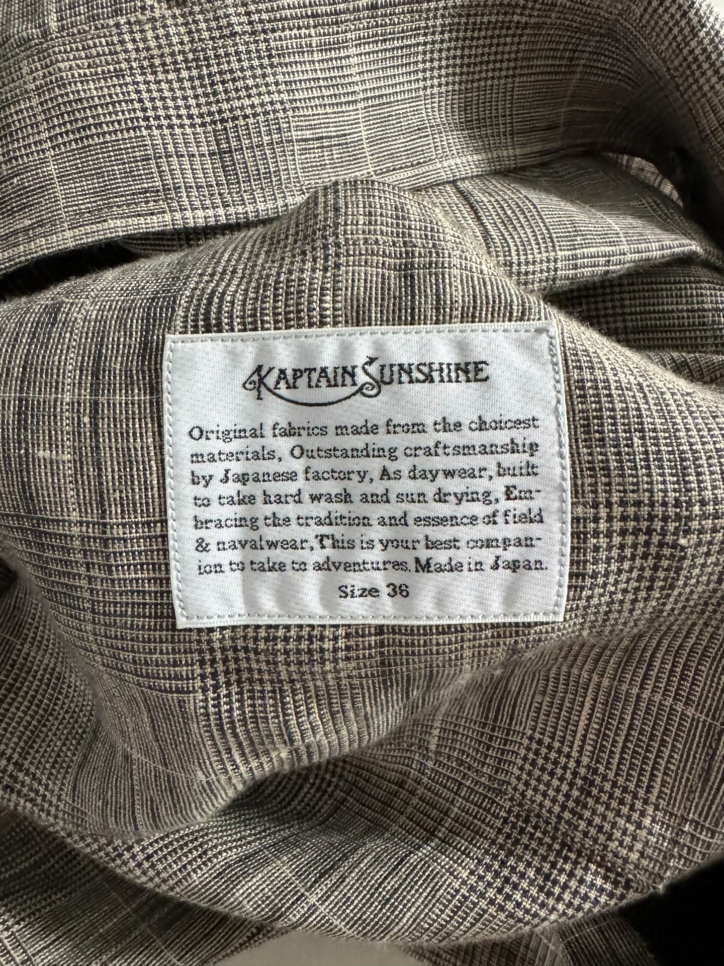 Kaptain Sunshine 23FW Linen Plaid Zip Jacket