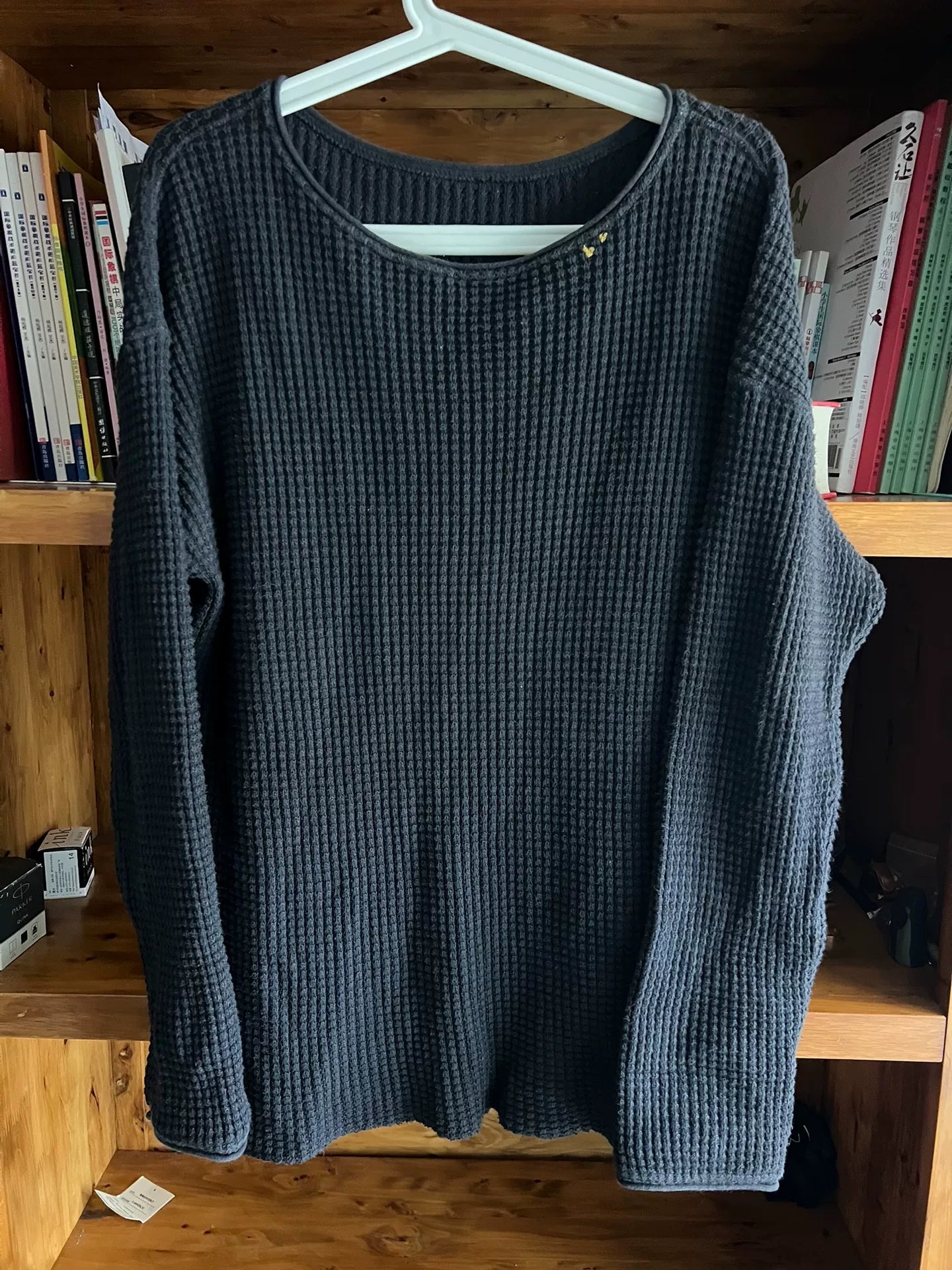 classic waffle knit crewneck sweatshirt