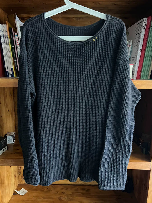 classic waffle knit crewneck sweatshirt