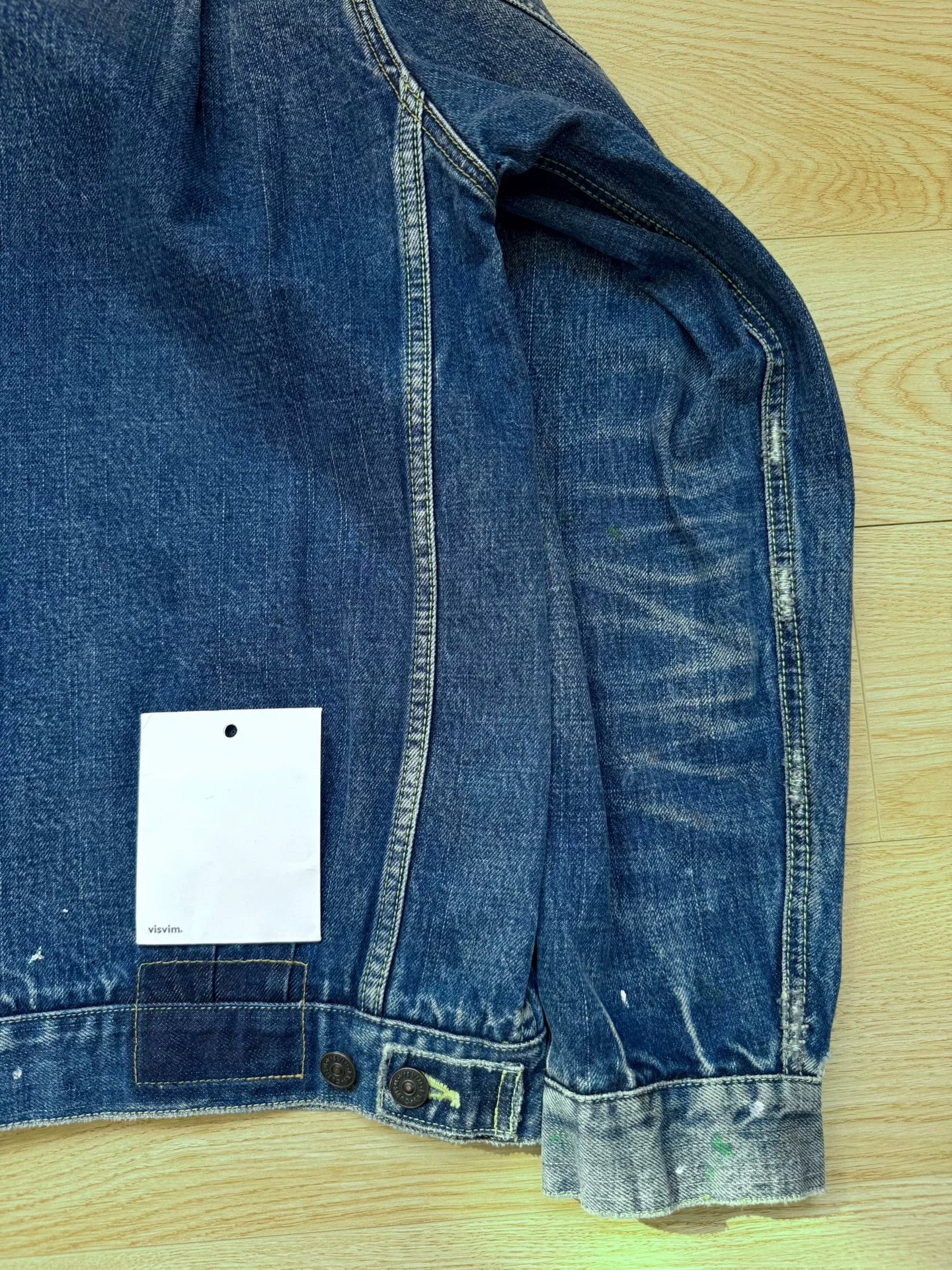 visvim 101JKT Jumbo Paint Splatter Denim Jacket