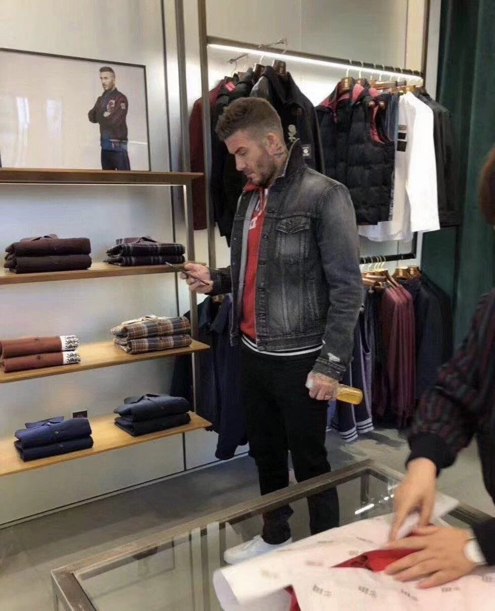 Saint Laurent Denim Jacket Beckham Style