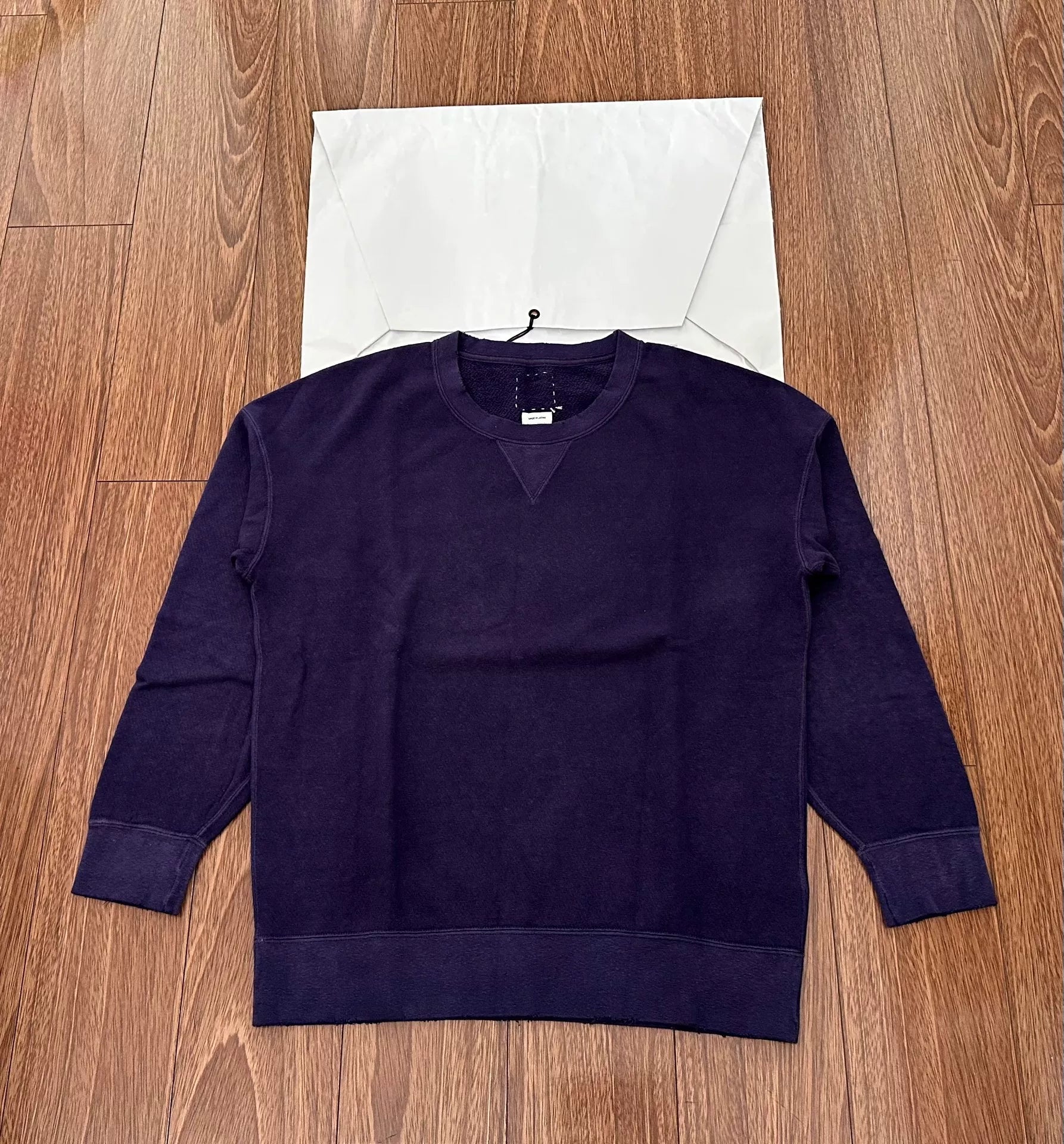 visvim jumbo uneven dye long sleeve sweatshirt