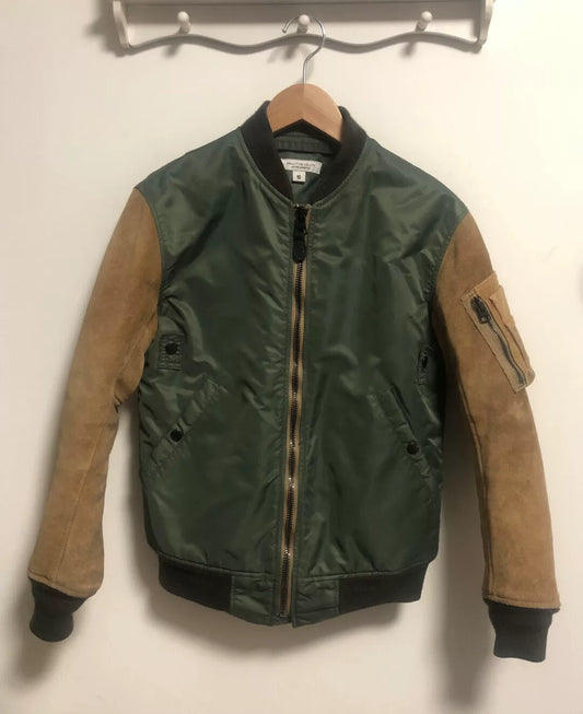 beauty & youth ma-1 green bomber jacket