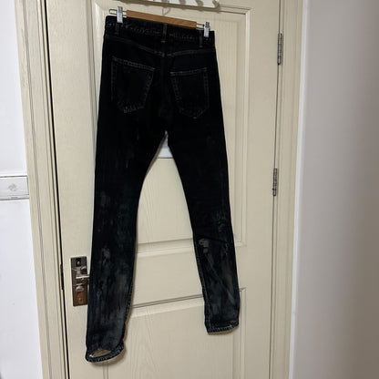 Saint Laurent Black Distressed Jeans