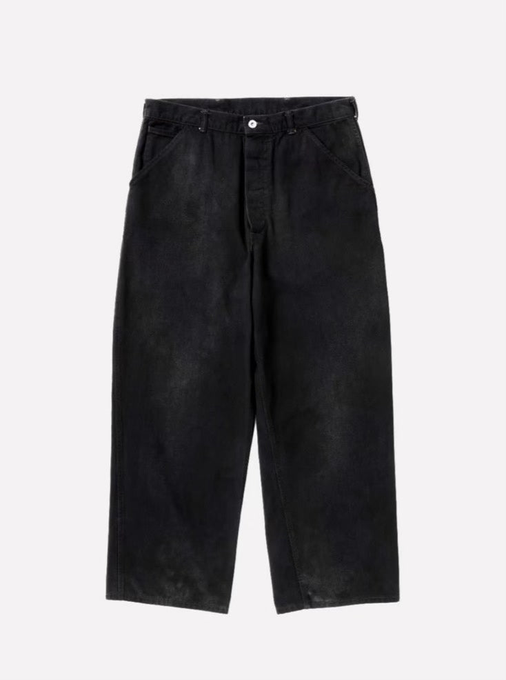A.PRESSE Vintage Black Denim Work Pants