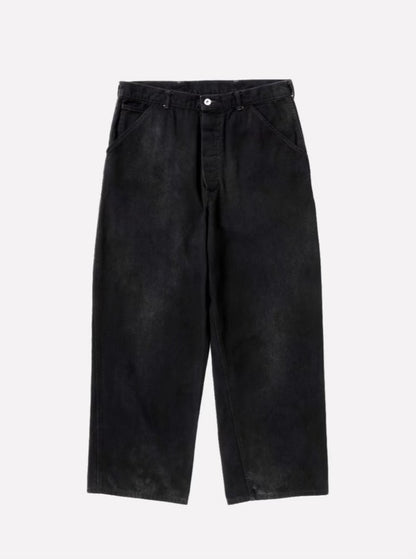 A.PRESSE Vintage Black Denim Work Pants