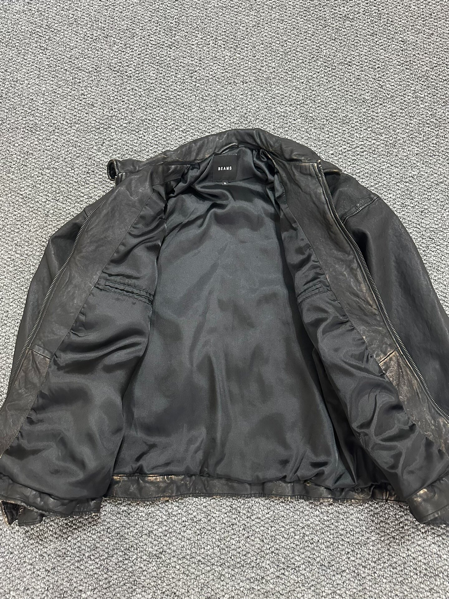 used zip leather jacket in good condition