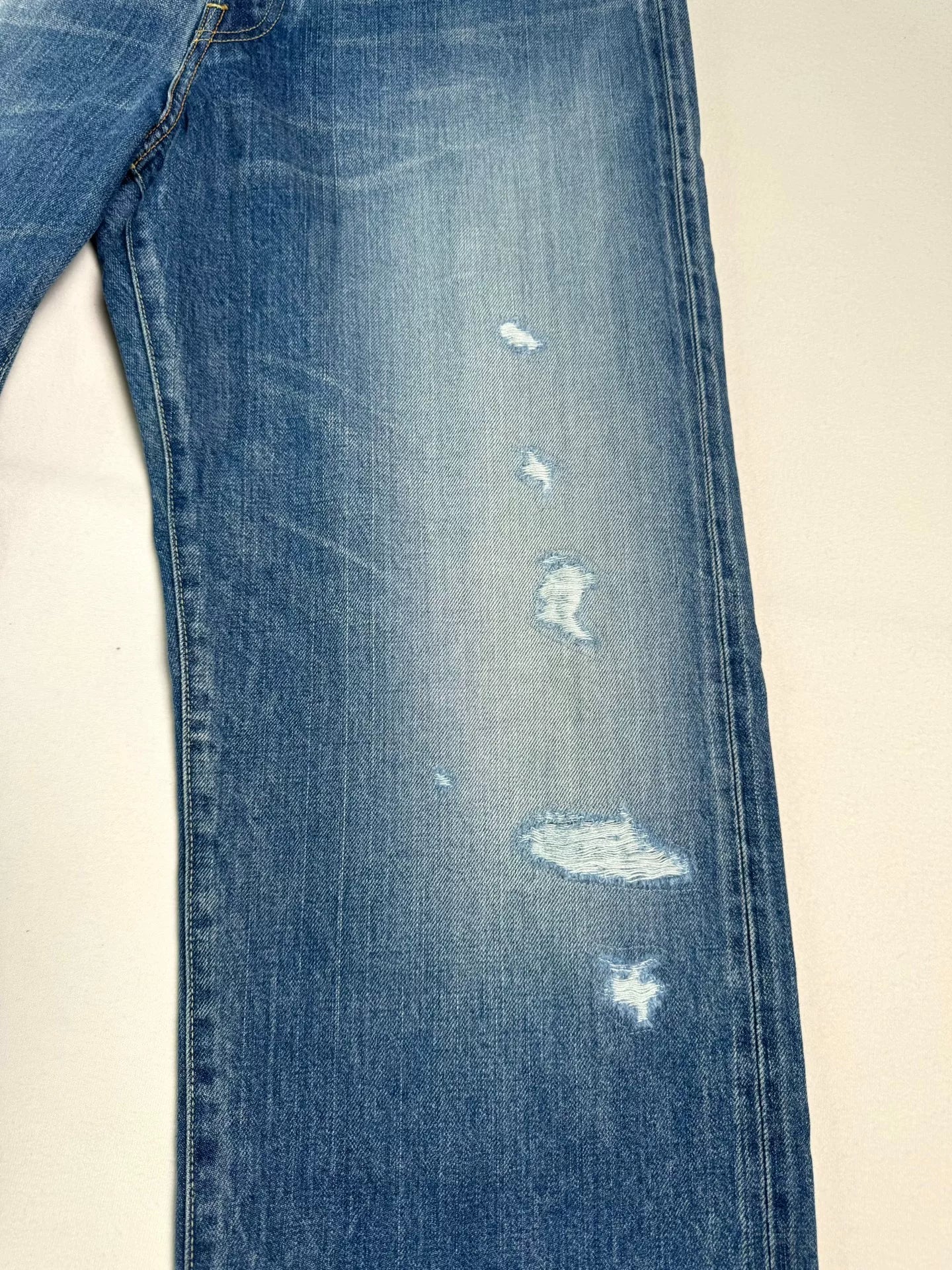 VISVIM Social Sculpture 01 Wide Damaged Jeans