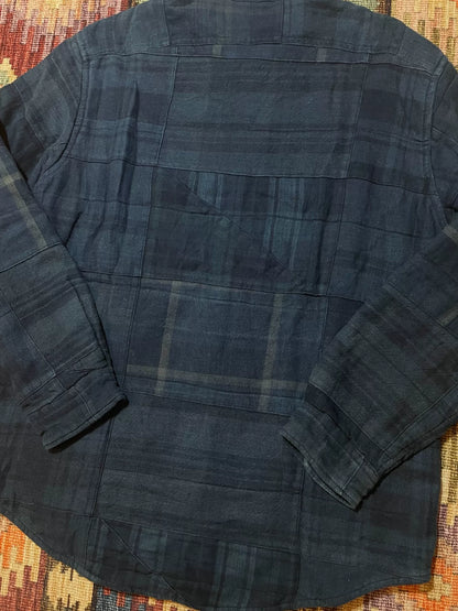 Ralph Lauren Indigo Patchwork Thick Coat
