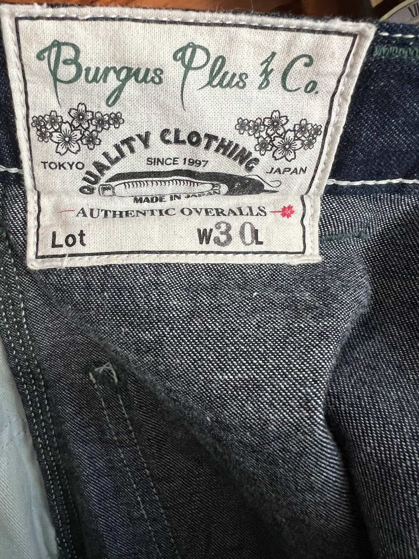 indigo painter pants with tag