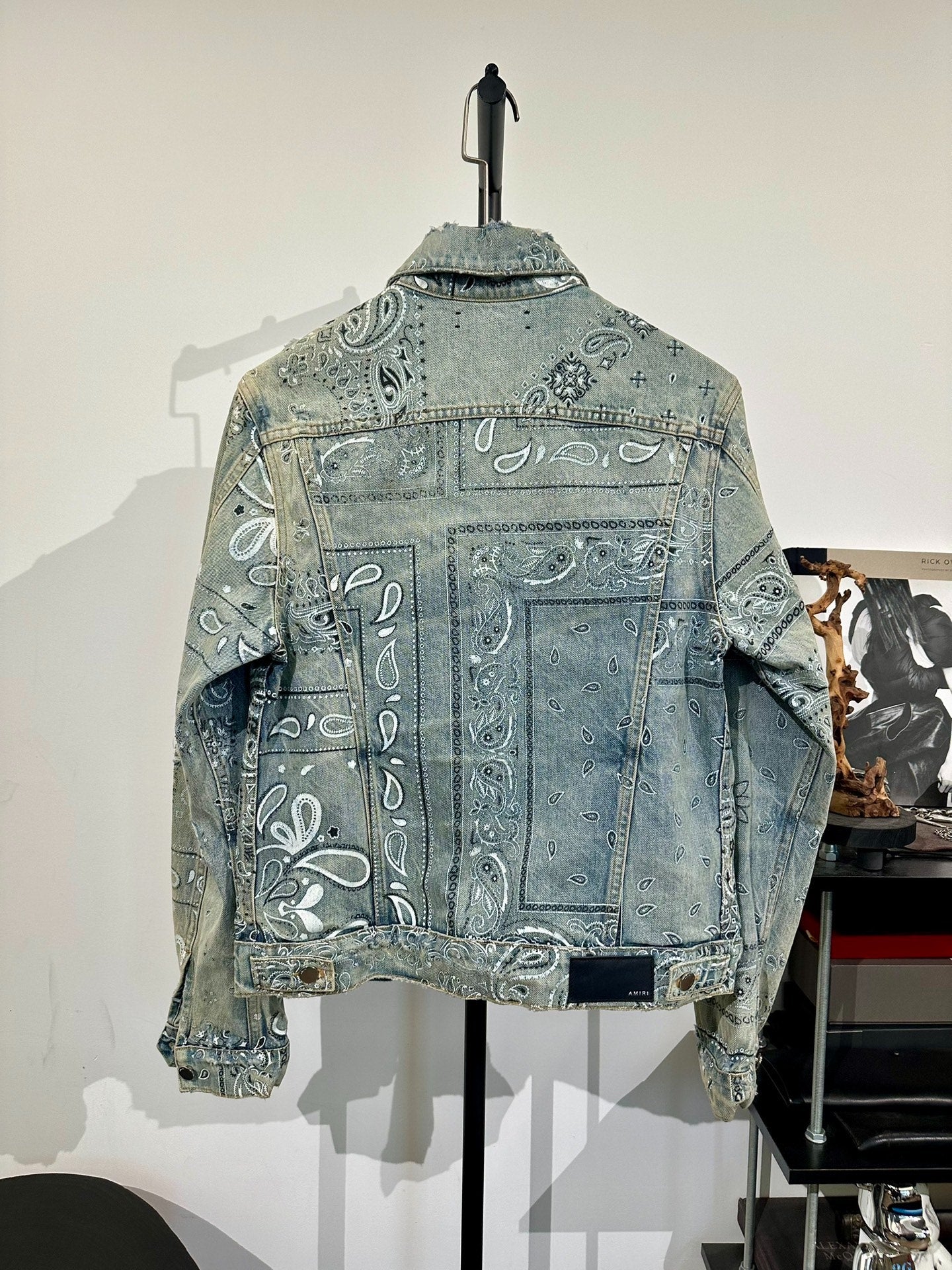 Amiri Washed Distressed Denim Jacket