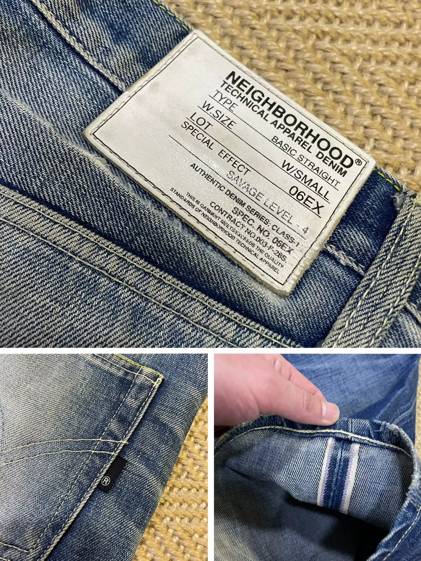 neighborhood 06 distressed denim pants