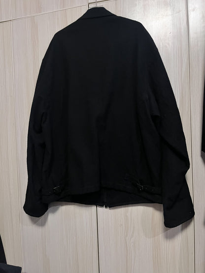 Yohji Yamamoto Black Wool Outerwear Coat