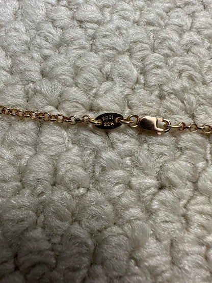 Chrome Hearts 22k RollChain Gold Necklace