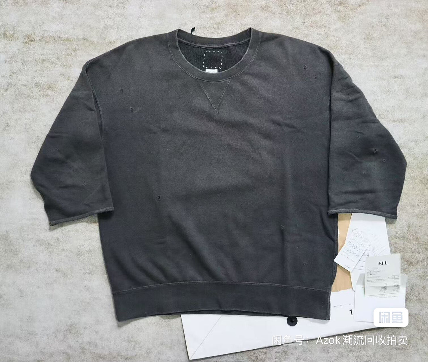 Visvim 21AW Jumbo Sweat 3/4 Crash