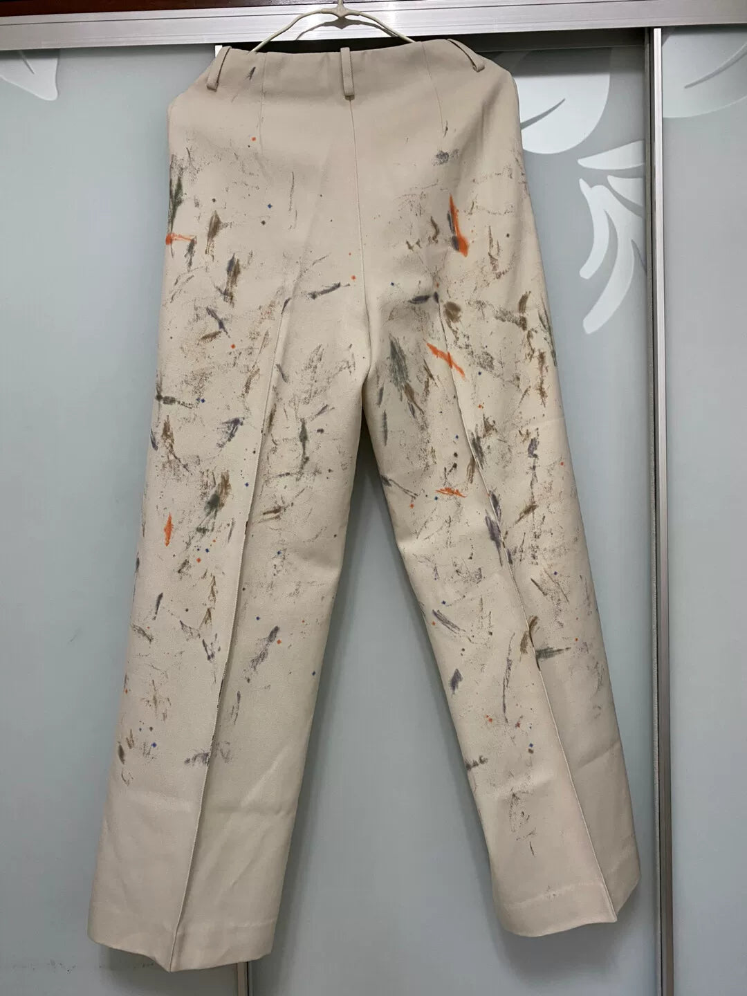 AURALEE 20AW WOOL HAND PAINTED SLACKS