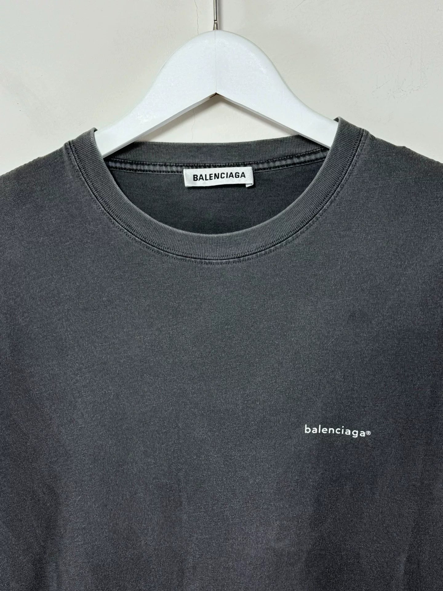 Balenciaga Small Logo Wash Tee Size M