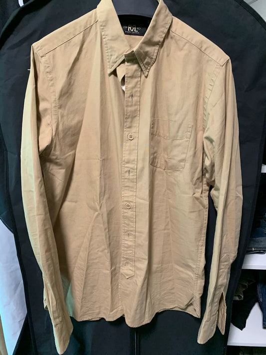 rrl Long Sleeve Button-Up Shirt in Beige