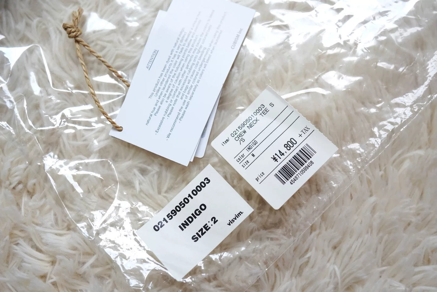visvim crew neck indigo tee
